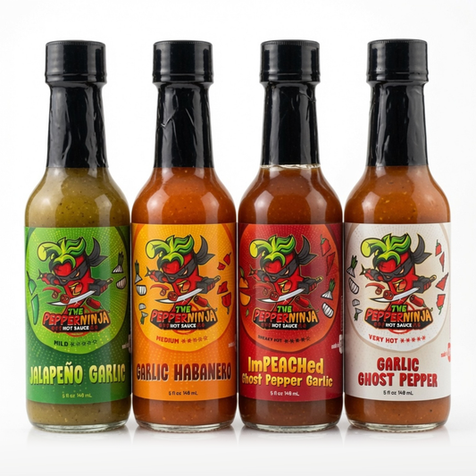 Garlic Hot Sauce Gift Pack – 4 Bottles