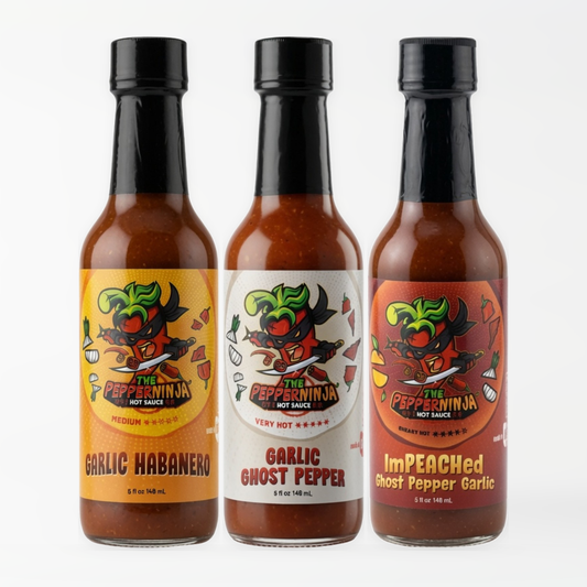 Fire & Heat Garlic Hot Sauce 3-Pack