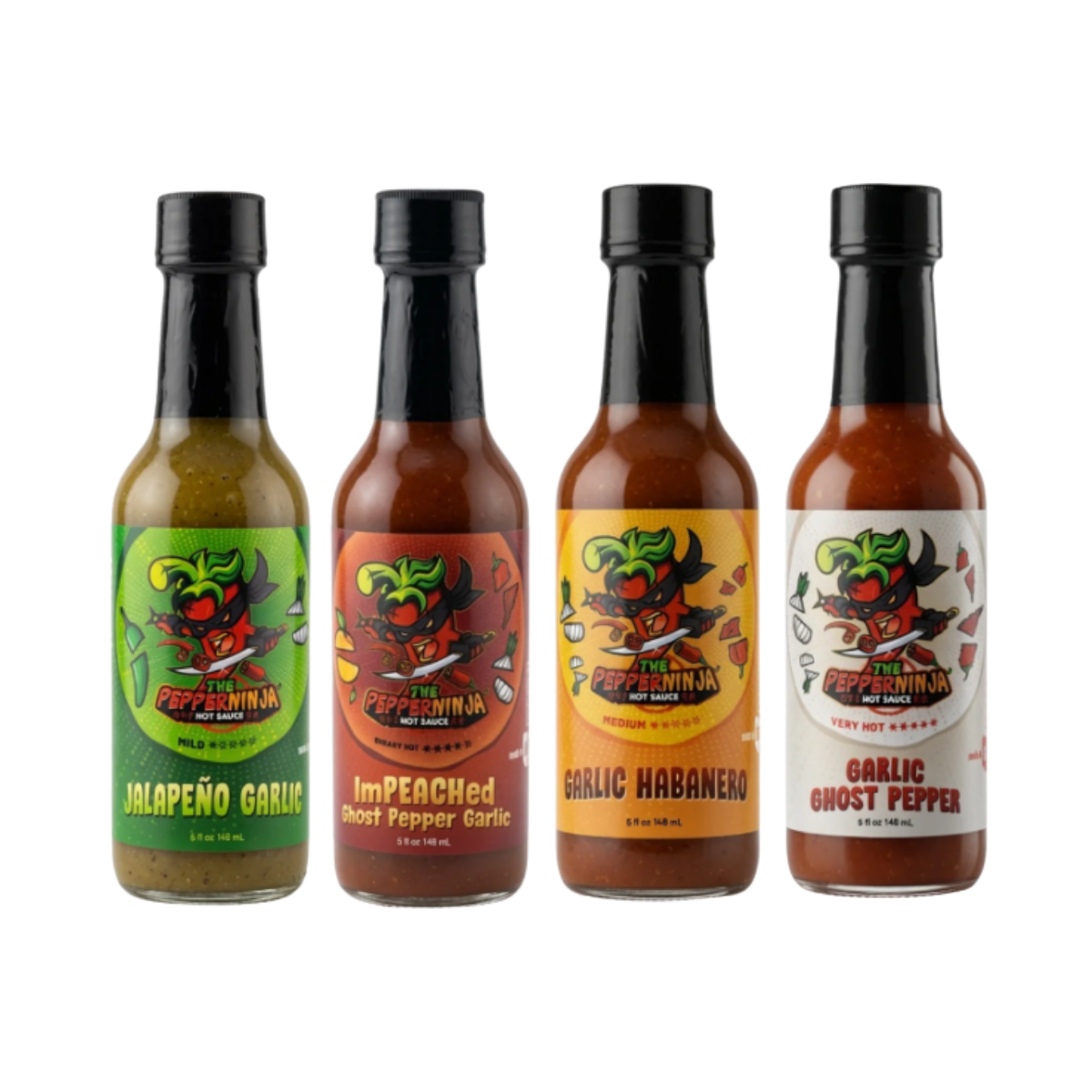 Garlic Hot Sauce Gift Pack – 4 Bottles