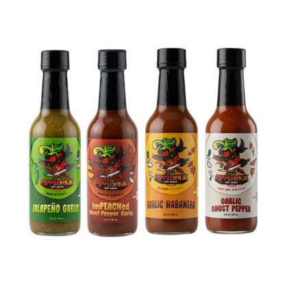 Garlic Hot Sauce Gift Pack – 4 Bottles